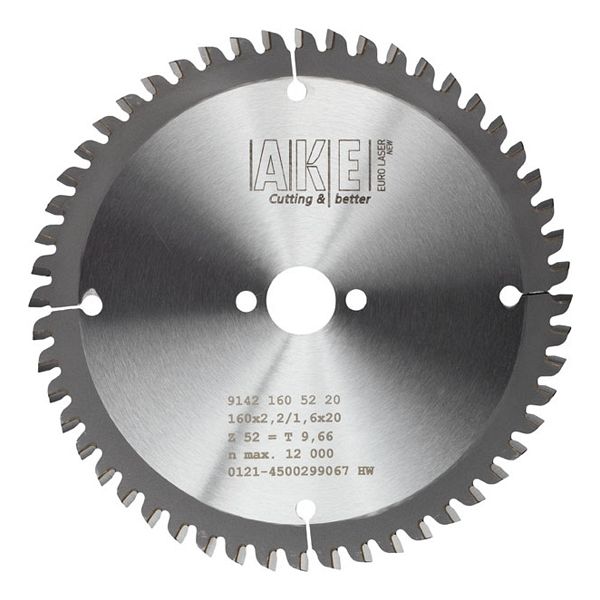 MTR-17 Circular saw blade Aluminum 160 X 2.2/1.6 Z=52 TF Neg.