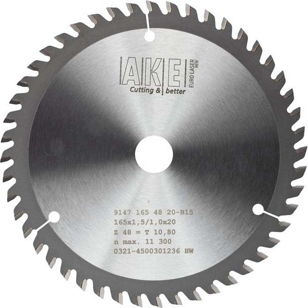 MTR-21 Circular saw blade Wood 165 X 1.5/1.0 Z= 48 W