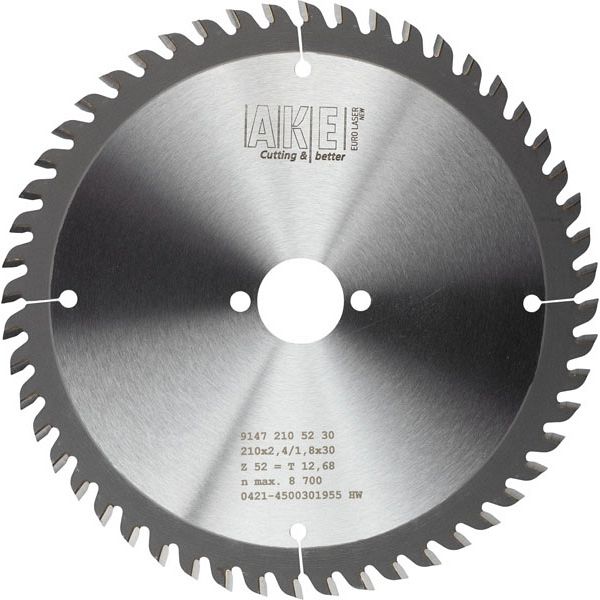 MTR-29 Circular saw blade wood 210 X 2.4/1.8 Z= 52 W