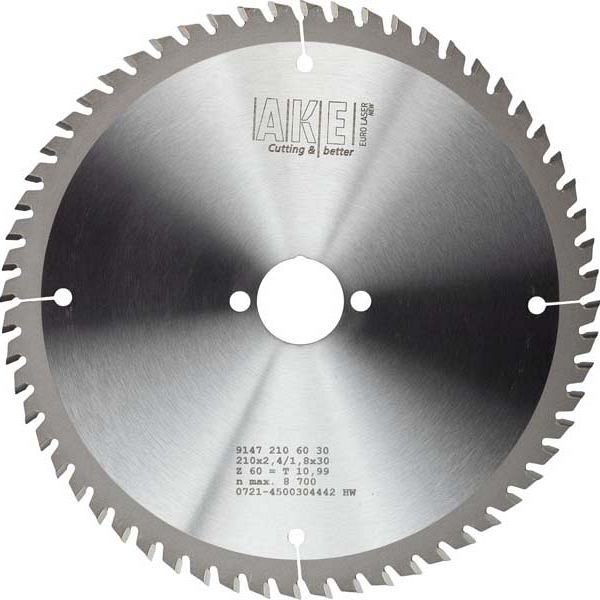 MTR-30 Circular saw blade Trespa 210 X 2.4/1.8 Z= 60 TF Pos.