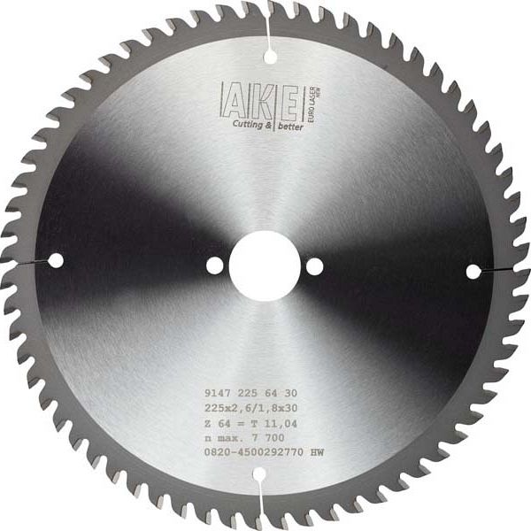 MTR-37 Circular saw blade Trespa 225 X 2.6/1.8 Z= 64 TF Pos.